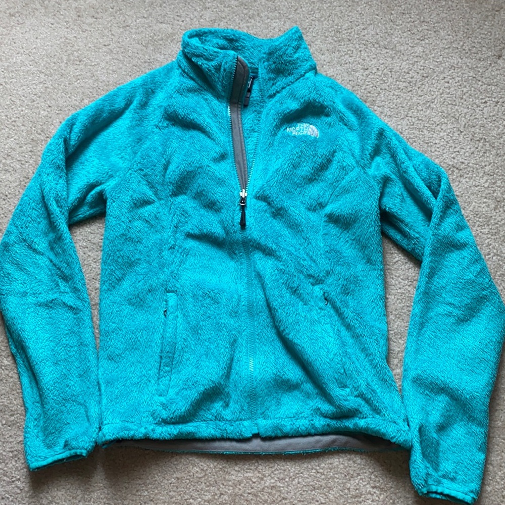 Soft Teal North Face Zip Up